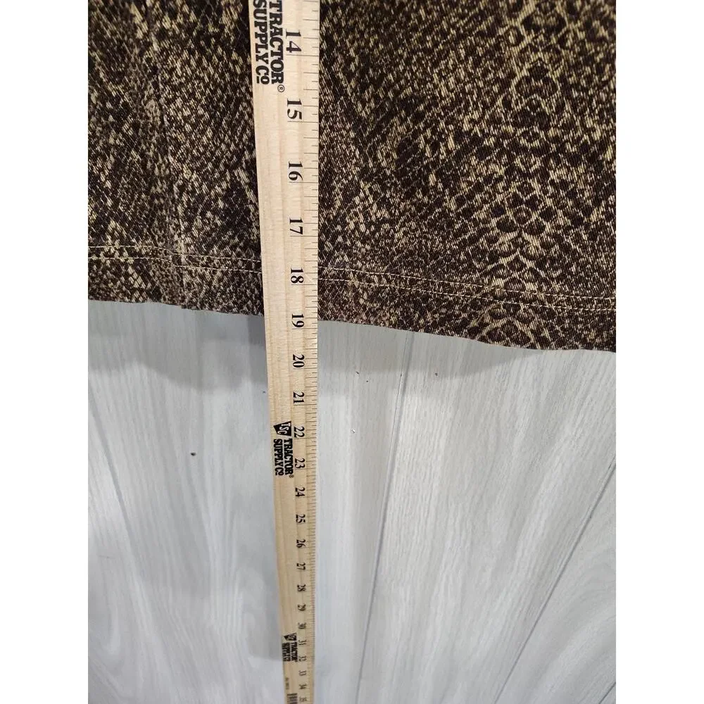 Women's Chaps Snakeskin Print Skirt Size 14 Festival Y2K '90s Casual